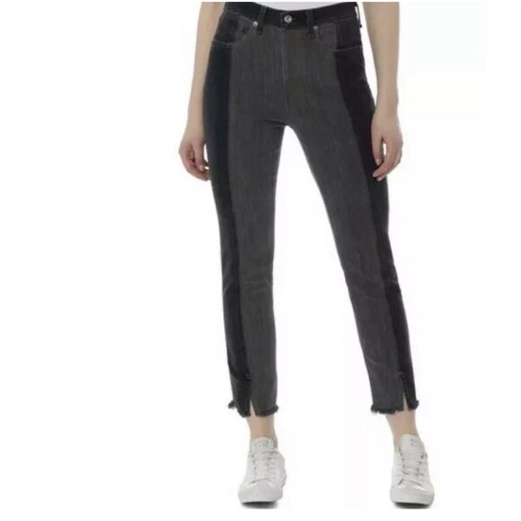 Rag & Bone $275 Evelyn Two Tone High Waisted Jeans Frayed Hem sz 25 - Picture 1 of 12